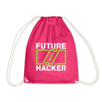 Programmer Coder Software Developer - Drawstring Bag - fuchsia - Front