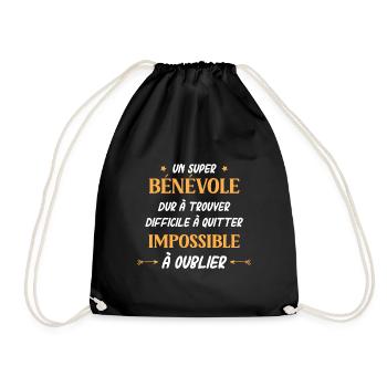 Super bénévole - Sac de sport léger - noir - Devant