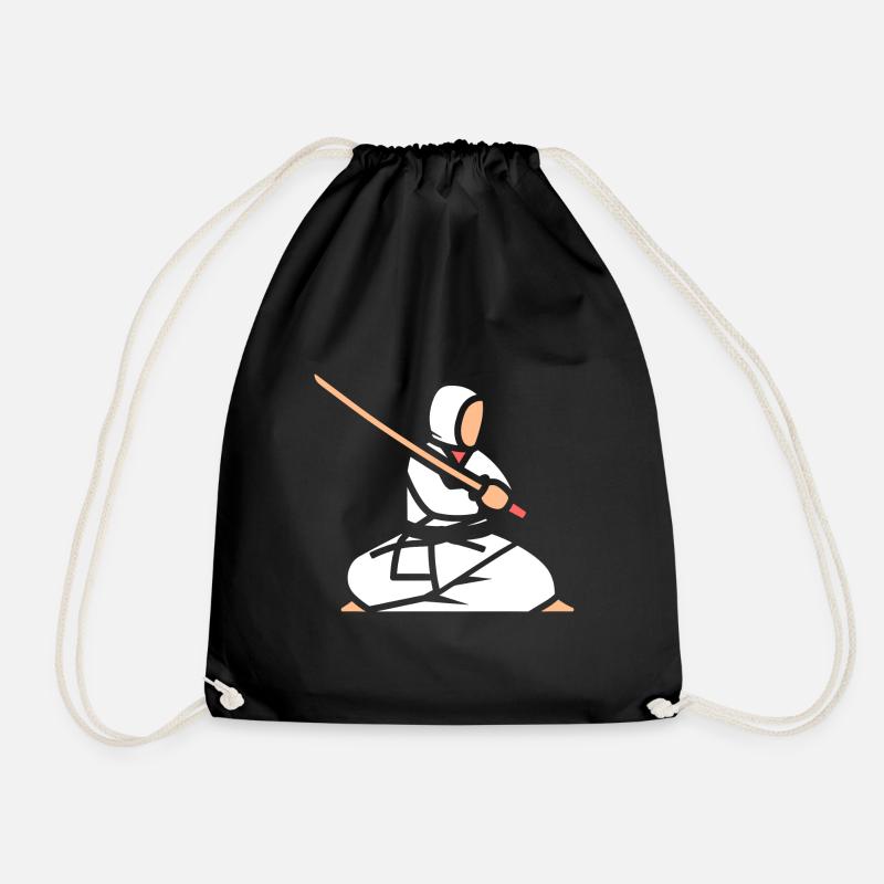 iaido - Drawstring Bag - black