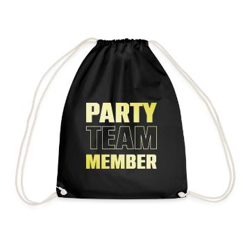 Party Team - Drawstring Bag - black - Front