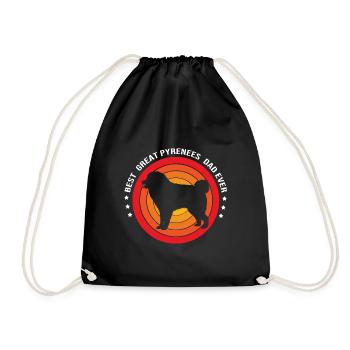 Chien des Pyrénées - Sac de sport léger - noir - Devant