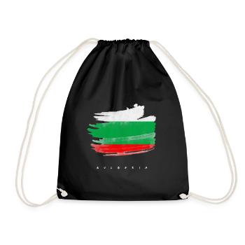 Bulgarien Bulgarische Flagge Wasserfarbe - Turnbeutel - Schwarz - Vorne