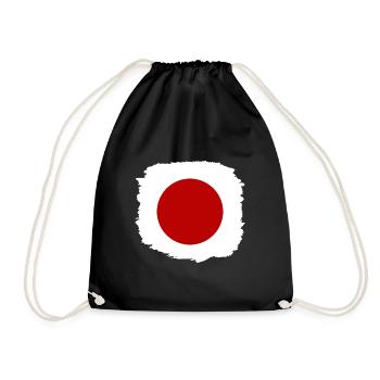 Drapeau du Japon Utilisé Look Nihon Drapeau japonais - Sac de sport léger - noir - Devant