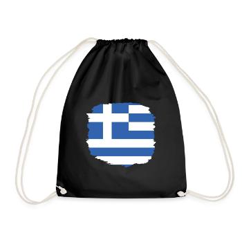 Drapeau de la Grèce Hellas Athènes Drapeau de la Grèce - Sac de sport léger - noir - Devant