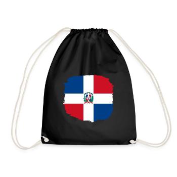 Dominican Republic Flag Dom Rep Flag Travel - Drawstring Bag - black - Front