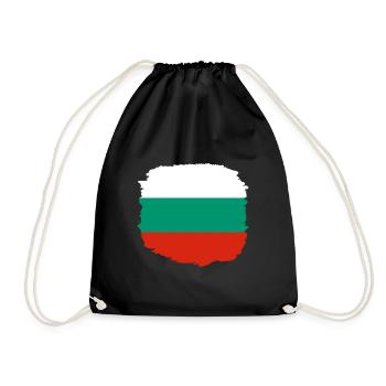 Bulgarien Flagge Bulgarische Fahne Goldstrand - Turnbeutel - Schwarz - Vorne