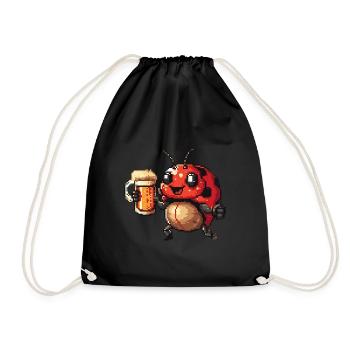 Bière Ladybug Pixel - Sac de sport léger - noir - Devant