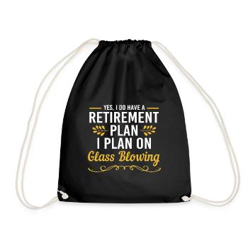 Verre soufflé - Sac de sport léger - noir - Devant