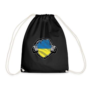 Ukraine Design für Ukraine Fans - Turnbeutel - Schwarz - Vorne