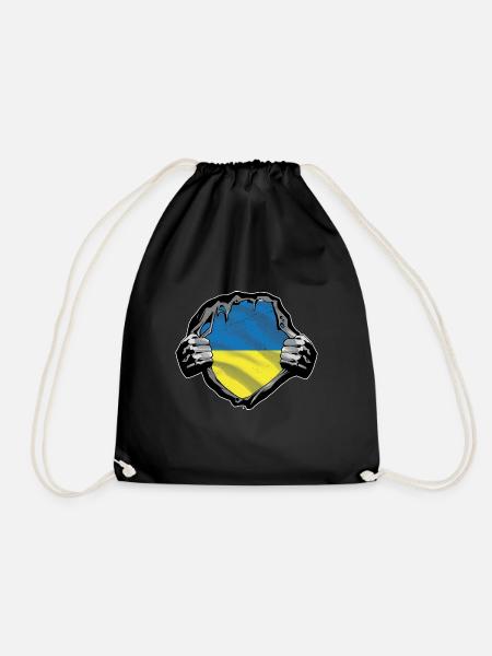 Ukraine Design for Ukraine Fans - Drawstring Bag - black