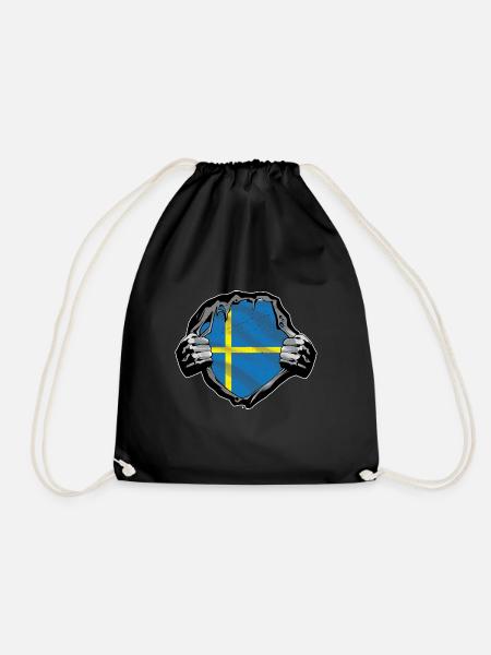 Sweden Design pour les fans de Suède - Sac de sport léger - noir