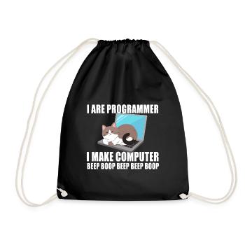 I are programmer - Drawstring Bag - black - Front