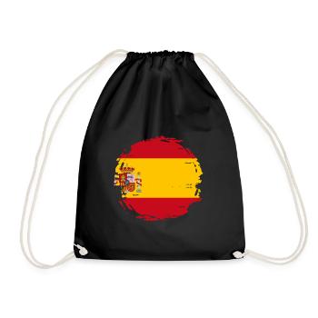 Spain Flag Vintage Spanish Flag Distressed Look - Drawstring Bag - black - Front