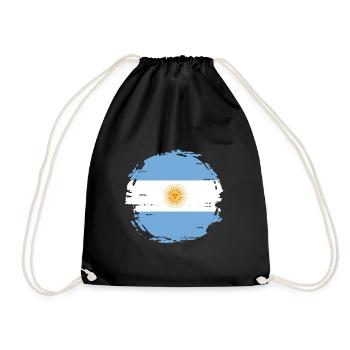 Argentina Flag South America Argentine Flag - Drawstring Bag - black - Front