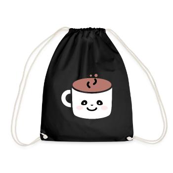Humour petit chocolat chaud - Sac de sport léger - noir - Devant