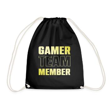 Gamer Team - Turnbeutel - Schwarz - Vorne