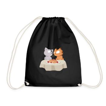 Chat Susie et les voyous Amour Saint Valentin - Sac de sport léger - noir - Devant