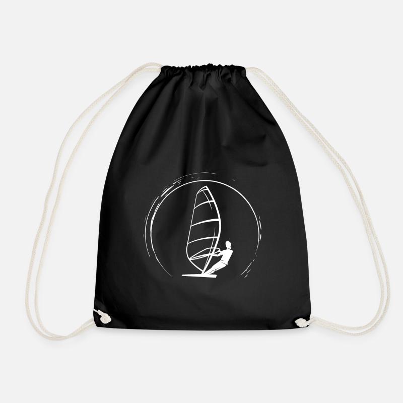 Windsurfing Windsurfing Windsurf Wind surf - Turnbeutel - Schwarz