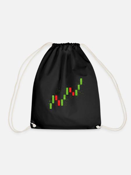 Trading Candlesticks 1 - Drawstring Bag - black