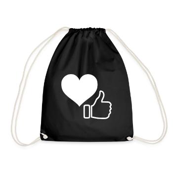 Like me - Drawstring Bag - black - Front