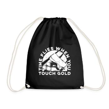 Gold Mining Gold Mine - Drawstring Bag - black - Front