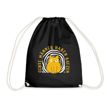 Cat Rental Cat Domestic Cat - Drawstring Bag - black - Front