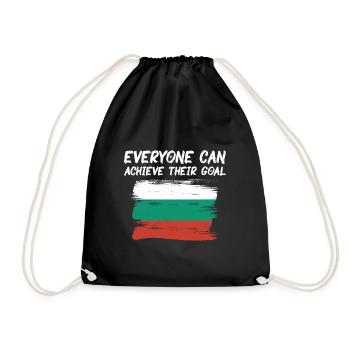 Bulgarien Flagge Bulgarische Fahne Goldstrand - Turnbeutel - Schwarz - Vorne