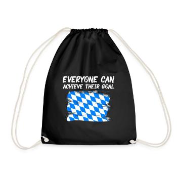 Bavaria Flag Used Look Bavarian Flag Vintage - Drawstring Bag - black - Front
