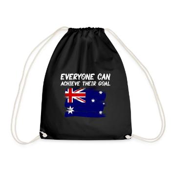 Drapeau de l’Australie sous le drapeau australien - Sac de sport léger - noir - Devant