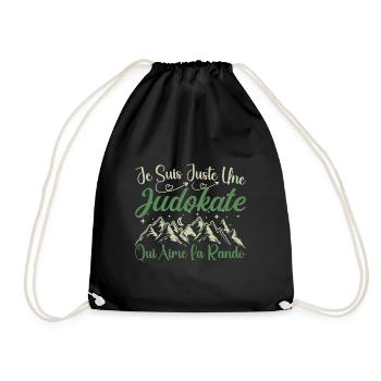 Judokate aventurier passionnée de Randonnée cadeau - Sac de sport léger - noir - Devant