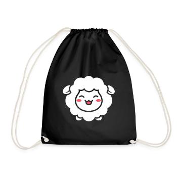 Sheep - Drawstring Bag - black - Front