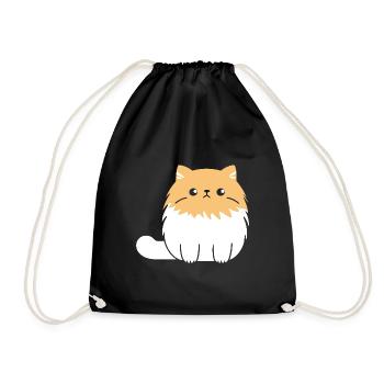 Persian cat - Drawstring Bag - black - Front
