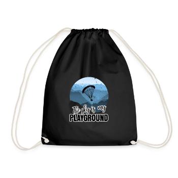 The sky is my playground - Drawstring Bag - black - Front