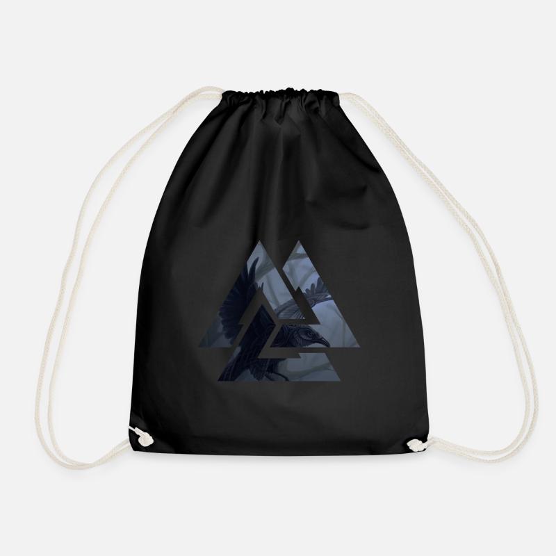 Wikinger Viking Valhalla Odin Thor Germane Wolf - Drawstring Bag - black
