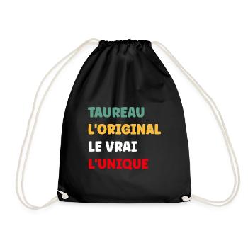 Homme Taureau - Sac de sport léger - noir - Devant
