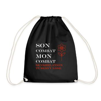 Sensibilisation à la tuberculose - Sac de sport léger - noir - Devant