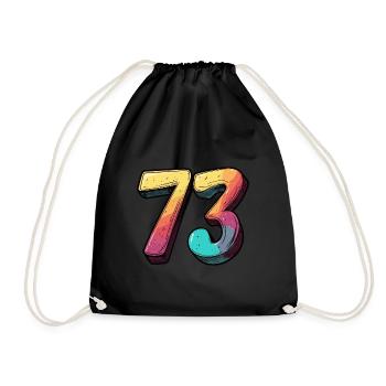 73 Numéro Coloré - Sac de sport léger - noir - Devant