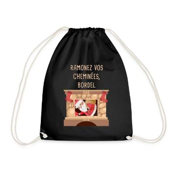 humour noel - Sac de sport léger - noir - Devant
