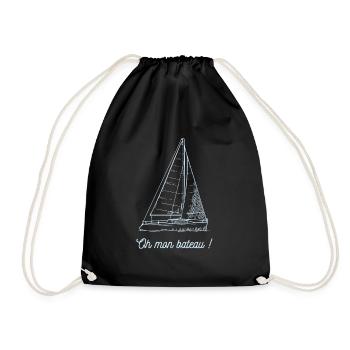 Oh mon bateau ! - Sac de sport léger - noir - Devant