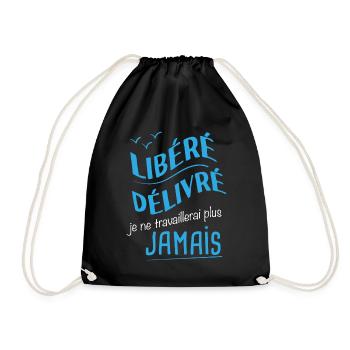 Libéré Délivré Retraité - Sac de sport léger - noir - Devant