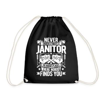 Caretaker Janitor - Drawstring Bag - black - Front