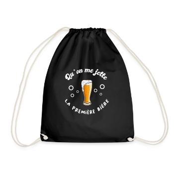 Idée cadeau amateur bières - Sac de sport léger - noir - Devant