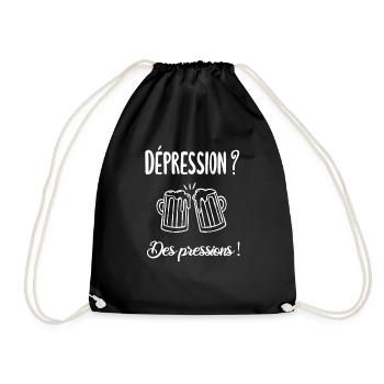 Citation drole biere - Sac de sport léger - noir - Devant