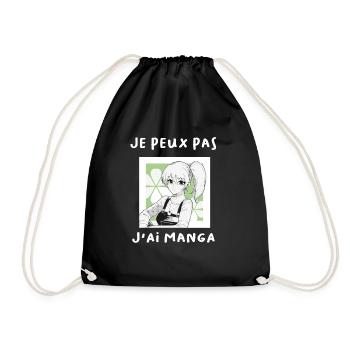 Je peux pas j'ai Manga - Sac de sport léger - noir - Devant