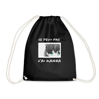 Dessin Manga - Sac de sport léger - noir - Devant
