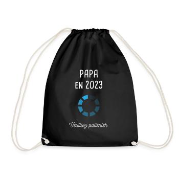 Bientôt Papa, Veuillez Patienter - Sac de sport léger - noir - Devant