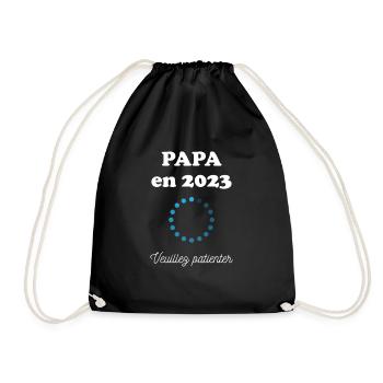 Bientôt Papa, Veuillez Patienter - Sac de sport léger - noir - Devant
