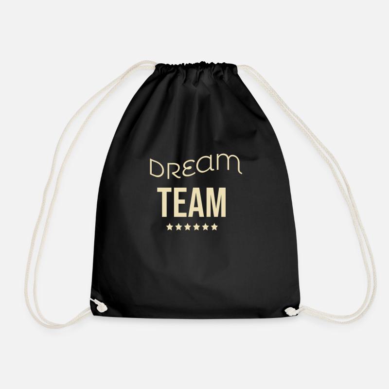 Dream team - Drawstring Bag - black