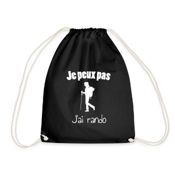 Humor Gift Idea for Female Hiker - Drawstring Bag - black - Front