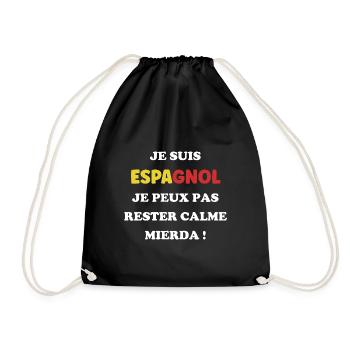 Je suis espagnol - Sac de sport léger - noir - Devant